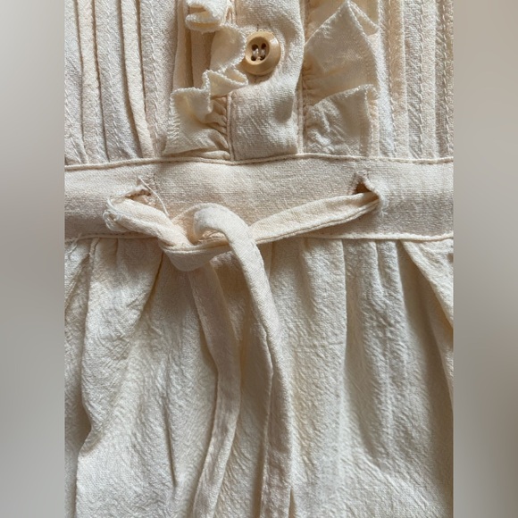 Ivy City Co Holland Capri Dress Cream Floral Ribbon Detail Tiered - Picture 9 of 12